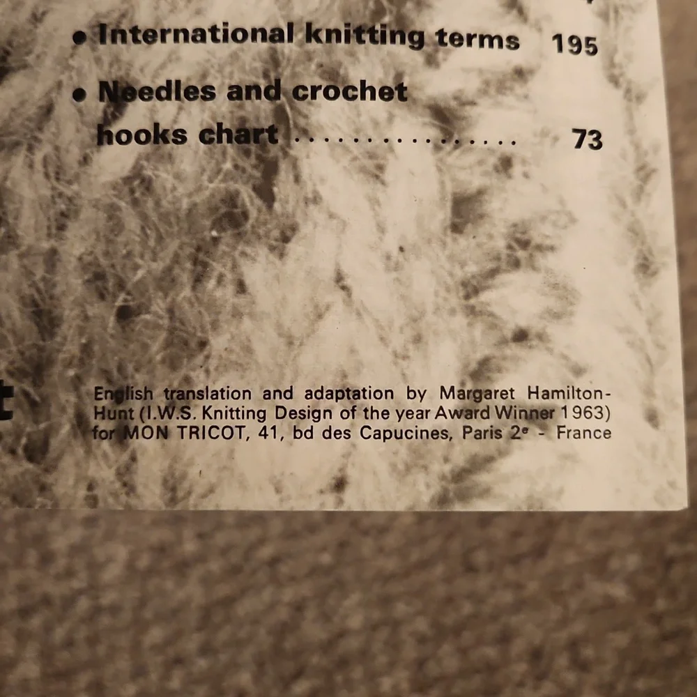 Vintage Mon Tricot Knitting Dictionary
